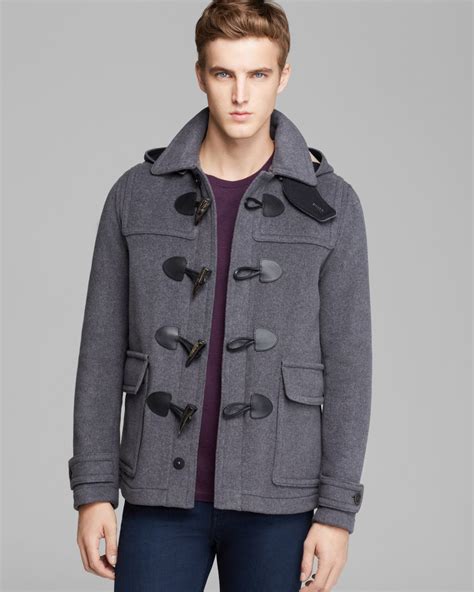 burberry toggle coat grey|Burberry pea coat men.